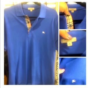 Mens Burberry polo in size large